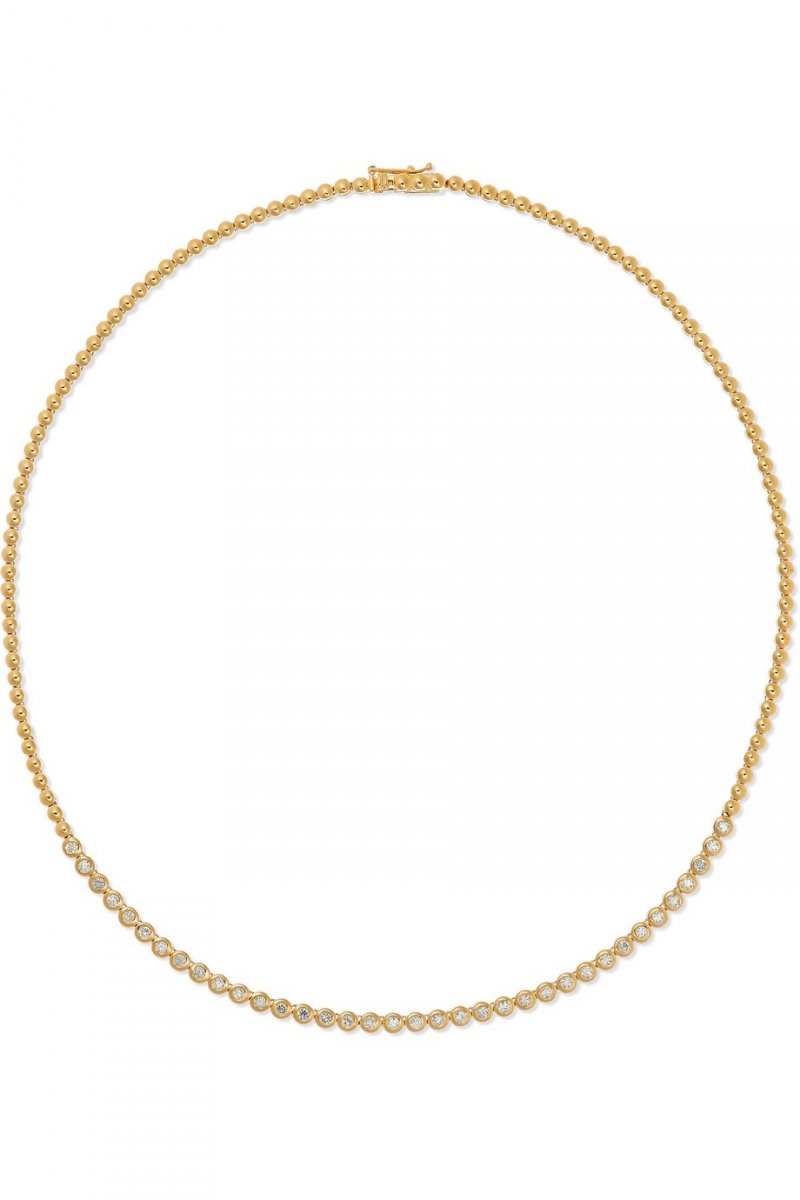 <strong>Jennifer Meyer</strong> necklace 
<h5><span style=color:#696969><em>Via Net-a-Porter</em></span></h5>
