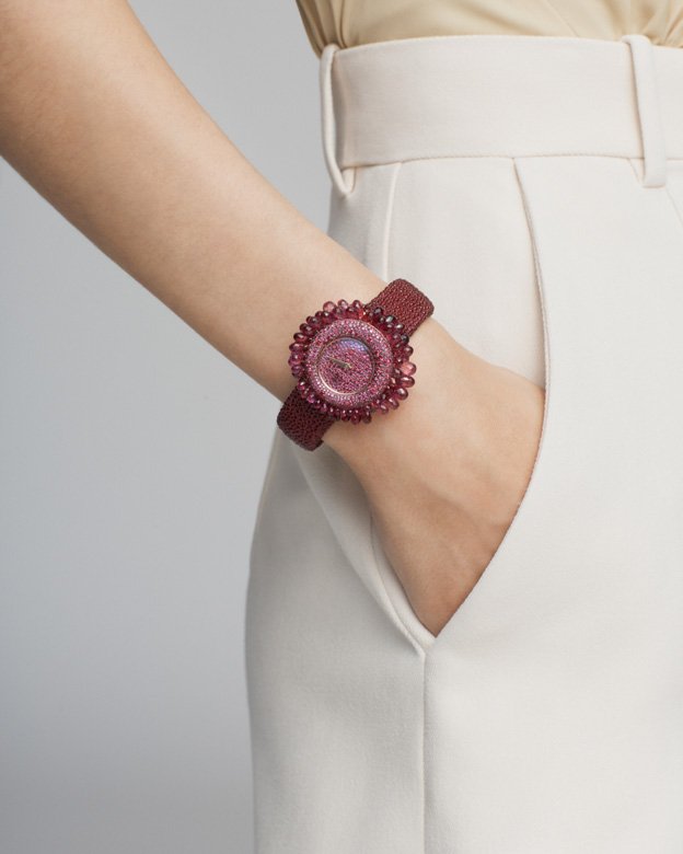 Telling Time in Colorful Precious Stones
