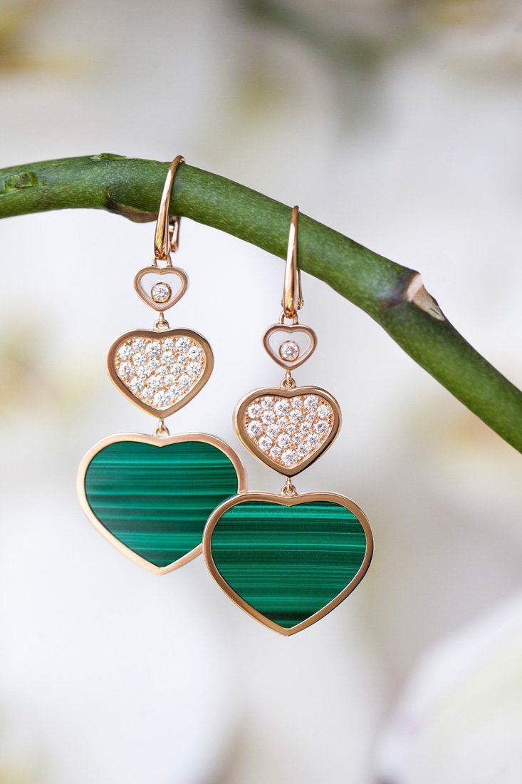Malachite and Tiger Eye Take Over Chopard’s Happy Hearts
