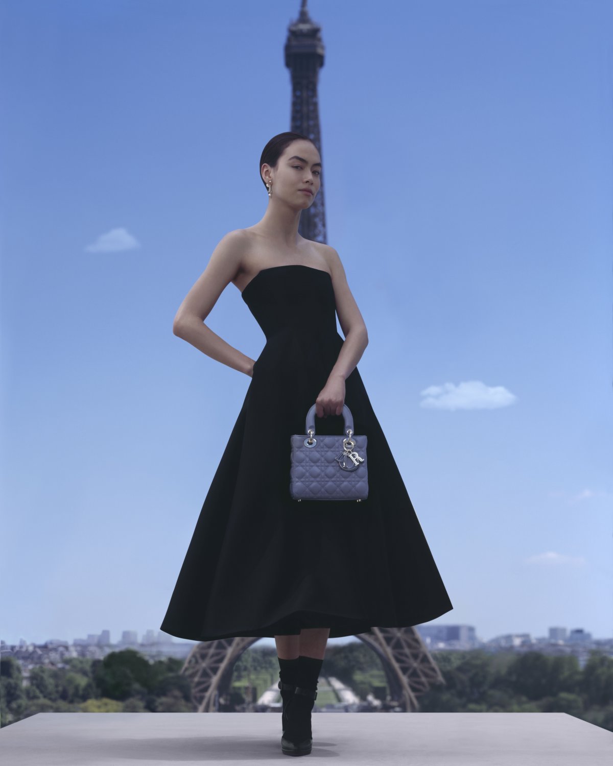 The Lady Dior Bag Enjoying the Majestic Beauty of the Eiffel Tower