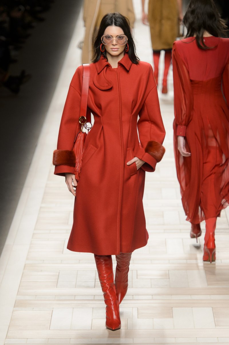 Fendi red coat shop