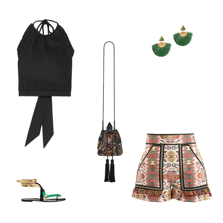 <strong>شوميه،</strong> مجموعة <span dir=LTR>Tr&eacute;sors d'Afrique</span> للمجوهرات الرّاقية، أقراط <span dir=LTR>Cascades Royales</span>