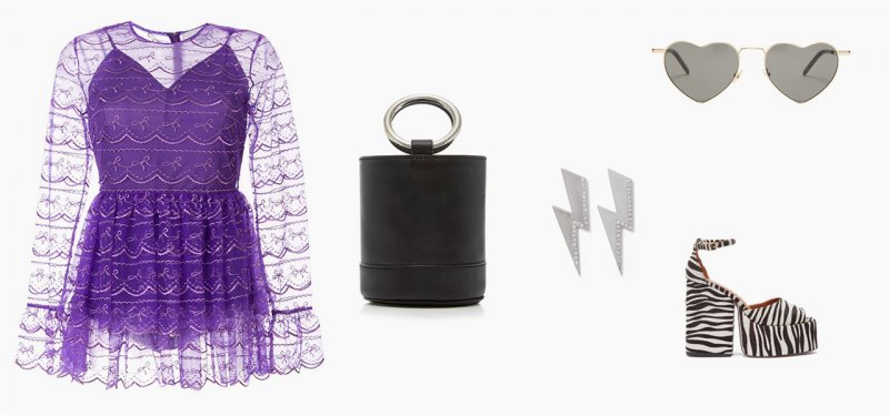 <strong>Barbie Girl</strong><br />
Alice McCall dress<br /> <em>Via Farfetch.com</em><br />
Saint Laurent sunnies<br /> <em>Via Matches Fashion</em><br />
Isabel Marant earrings<br /> <em>Via Net-A-Porter</em><br />
Simon Miller mini bag<br /> <em>Via Moda Operandi</em>
