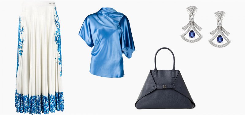 <strong>Look 3</strong><br />
Rick Owens top<br /> <em>Via Farfetch.com</em><br />
Valentino skirt<br /> <em>Via Farfetch.com</em><br />
Akris bag<br /> <em>Via Net-a-Porter</em><br />
Bvlgari, Diva’s Dream earrings