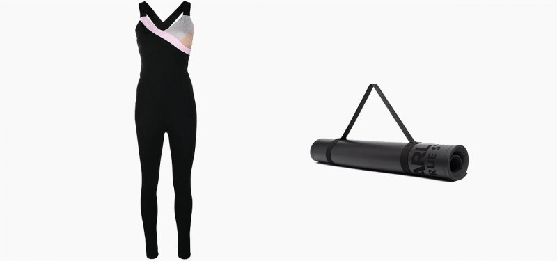 <strong>Look 3</strong><br />
No Ka' Oi jumpsuit<br /> <em>Via Farfetch.com</em><br />
Karl Lagerfeld yoga mat<br /> <em>Via Farfetch.com</em>
