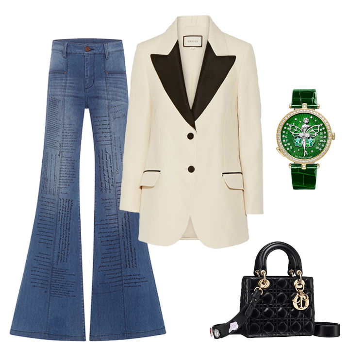 خاتم Volupt&eacute; B&eacute;ryl Vert المصنوع من الذّهب الزّهري والماس والبريل الأخضر<br />
&nbsp;