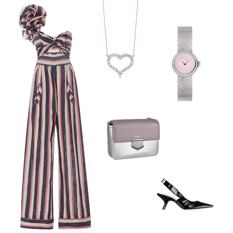 عقد Intimit&eacute; Tanzanite المصنوع من الذّهب الزّهري والماس والتّنزانيت<br />
&nbsp;