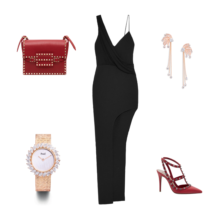 خاتم Cachette Rubellite المصنوع من الذّهب الزّهري والذّهب الأصفر والماس والتّورمالين الأحمر<br />
&nbsp;