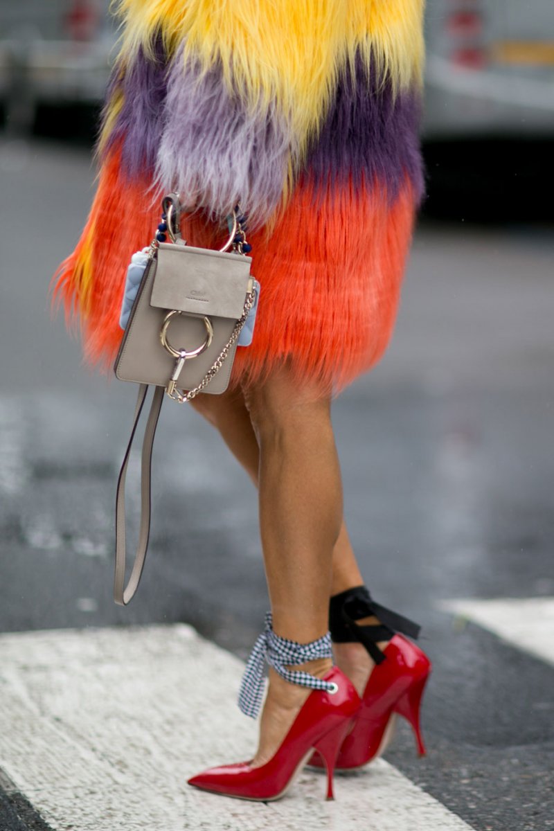 Red shoes and bags to match outlet