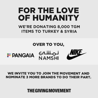 The Giving Movement Stands with the Earthquake Victims
