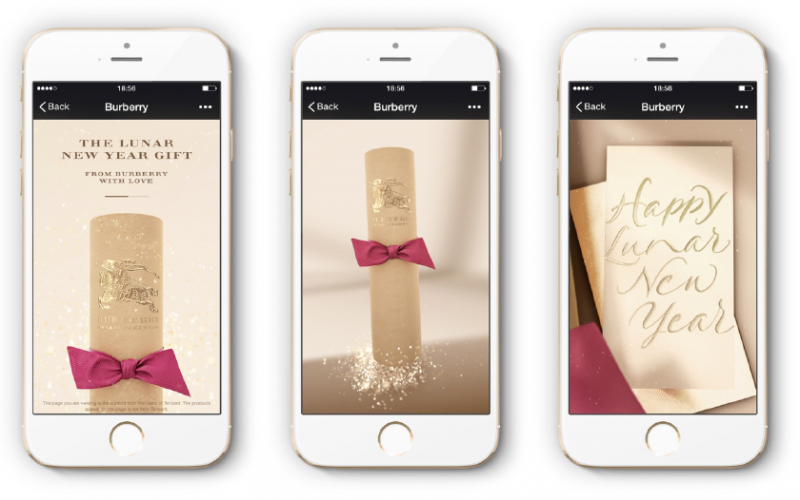 A Lunar New Year with Burberry WeChat Messaging Experience