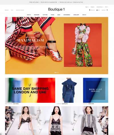 Boutique 1 Re-Introduces Global E-Commerce Site with Omni-Channel Shopping Proposition
