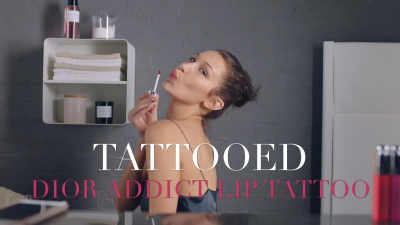 The World of Dior Addict Lip Tattoo with Bella Hadid
