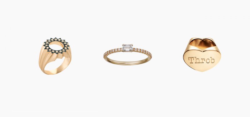 <strong>Set 6 </strong><br />
Tiffany & Co’s Paloma Picasso Double Modern Heart ring on your index<br />
Cartier’sÉtincelle de Cartier ring on your ring finger<br />
Nada G’s Power of Light ring on your pinky