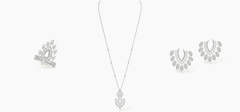 <strong>Messika Paris</strong>, Desert Bloom high jewelry set featuring a necklace, a ring and a pair of earrings<br />
 