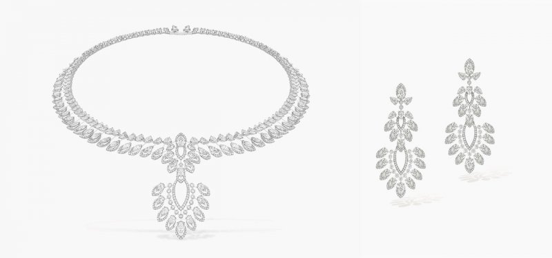 <strong>Messika Paris</strong>, Desert Bloom high jewelry set featuring a necklace and a pair of earrings<br />