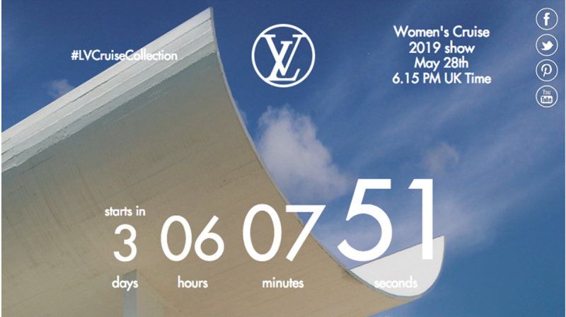 نقل مباشر- عرض مجموعة كروز 2019 من لويس فويتون
